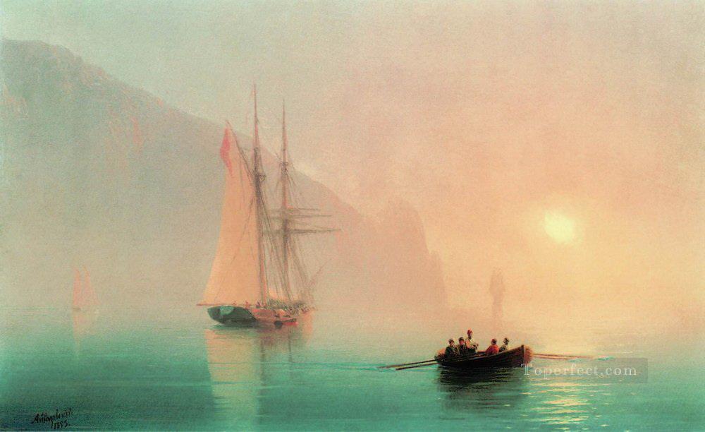 Ivan Aivazovsky ayu dag on a foggy day Seascape Oil Paintings